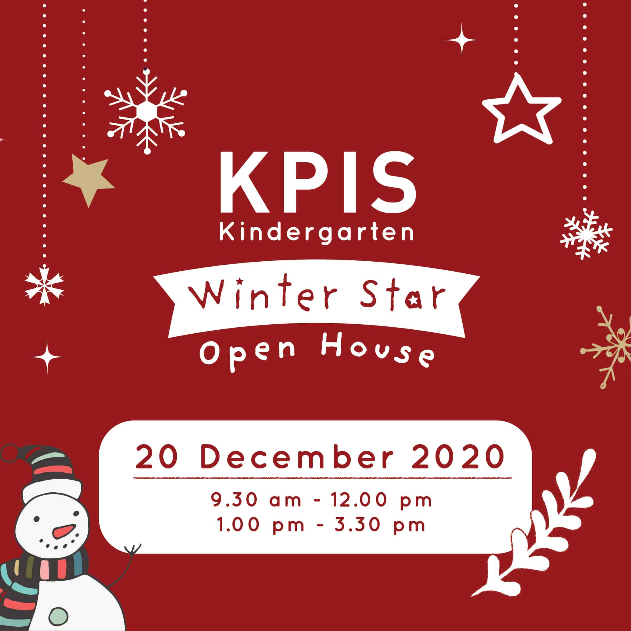 KPIS Kindergarten Winter Star Open House
